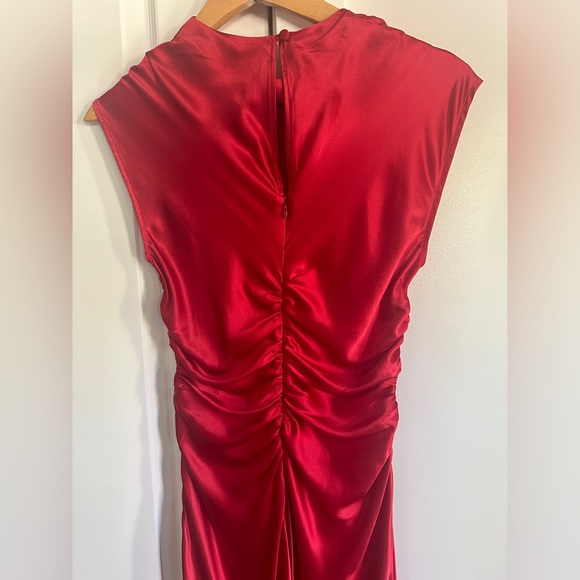 Reformation Veida Silk Midi Dress in Lipstick Red | size 2 - Picture 14 of 14